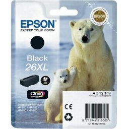 Cartus de cerneala original Epson 26XL Black (C13T26214010) pentru Expression Home XP 510 520 600 605 610 615 620 625 700 710 720 800 810 820