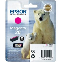 Cartus de cerneala original Epson 26 Magenta (C13T26134010) pentru Expression Home XP 510 520 600 605 610 615 620 625 700 710 720 800 810 820