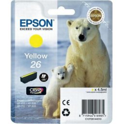 Cartus de cerneala original Epson 26 Yellow (C13T26144010) pentru Expression Home XP 510 520 600 605 610 615 620 625 700 710 720 800 810 820