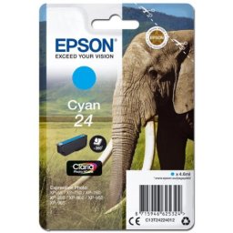 Cartus de cerneala original Epson 24 Cyan (C13T24224010) pentru Expression Photo XP 55 750 760 850 860 950 960 970