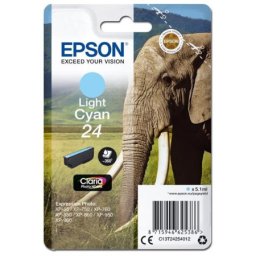 Cartus de cerneala original Epson 24 Light Cyan (C13T24254010) pentru Expression Photo XP 55 750 760 850 860 950 960 970