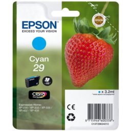 Cartus de cerneala original Epson 29 Cyan (C13T29824010) pentru Expression Home XP 235 245 247 255 257 332 335 342 345 352 355 432 435 442 445 452 455