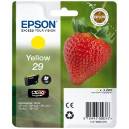 Cartus de cerneala original Epson 29 Yellow (C13T29844010) pentru Expression Home XP 235 245 247 255 257 332 335 342 345 352 355 432 435 442 445 452 455