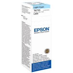 Flacon cerneala original Epson T6735 Light Cyan (C13T67354A) pentru EcoTank L1800 L800 L805 L810 L850