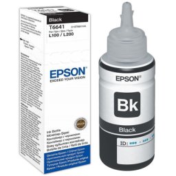 Flacon cerneala original Epson T6641 Black (C13T664140) pentru EcoTank ET 14000 16500 2500 2550 2600 2650 3600 4500 4550 L355 L555