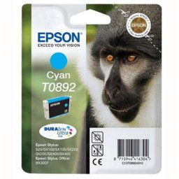 Cartus de cerneala original Epson T0892 Cyan (C13T08924011) pentru Stylus BX300F S20 S21 SX100 SX105 SX110 SX115 SX200 SX205 SX210 SX215 SX218 SX400 SX405 SX410 SX415