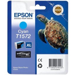 Cartus de cerneala original Epson T1572 Cyan (C13T157240) pentru Stylus Photo R3000