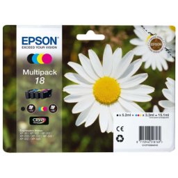 Set cartuse de cerneala originale Epson 18 Multipack (C13T18064012) pentru MUFC Limited Edition Expression Home XP 30 102 202 205 212 215 225 302 305 312 315 322 325 402 405 412
