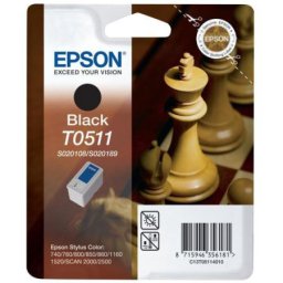 Cartus de cerneala original Epson T0511 Black (C13T05114010) pentru Stylus Color 1160 1520 740 760 800 850 860 Scan 2000 2500