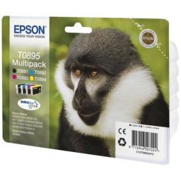 Set cartuse de cerneala originale Epson T0895 Multipack (C13T08954010) pentru Stylus BX300F S20 S21 SX100 SX105 SX110 SX115 SX200 SX205 SX210 SX215 SX218 SX400 SX405 SX410 SX415
