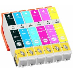Pachet de cartuse compatibile Epson 24XL T243x pentru Expression Photo XP 55 750 760 850 860 950 960 970