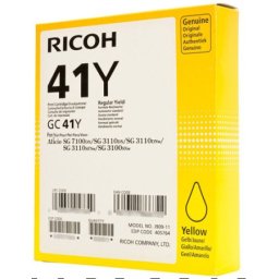 Cartus de gel original Ricoh GC 41Y Yellow (405764, GC-41Y) pentru Aficio SG 3100SNW 3110DN 3110DNW 3110SFNW 7100DN 3120BSFNW