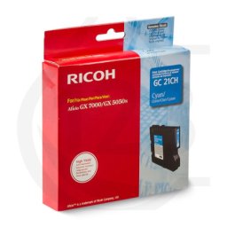 Cartus de gel original Ricoh GC 21CHY Cyan (405537, GC-21CHY) pentru Aficio GX 5050N 7000