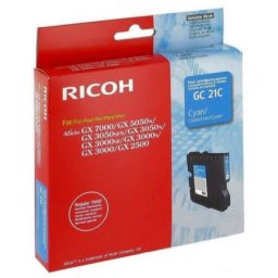 Cartus de gel original Ricoh GC 21C Cyan (405533, GC-21C) pentru Aficio GX 2500 3000 3050N 5050N 7000