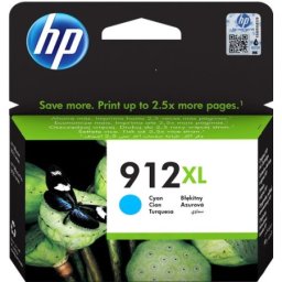 Cartus de cerneala HP 912XL Cyan (3YL81AE, HP912XL) pentru Officejet 8012 8014 8015 8017 Pro 8012e 8020 8022 8022e 8023 8024 8025
