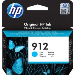 Cartus de cerneala HP 912 Cyan (3YL77AE, HP912) pentru Officejet 8012 8014 8015 8017 Pro 8012e 8022 8022e 8023 8024 8025