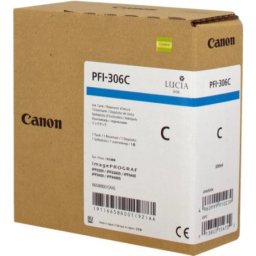 Cartus de cerneala Canon PFI-306C Cyan (6658B001, PFI306C) pentru imagePROGRAF iPF8300 iPF8300S iPF8400 iPF8400S iPF8400SE IPF9400 IPF9400S
