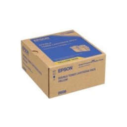 Cartus de toner x2 (15K) Epson 0606 Double Pack Yellow (C13S050606) pentru AcuLaser (AL) C9300 C9300D2TN C9300D3TNC C9300DN C9300DTN C9300N C9300TN