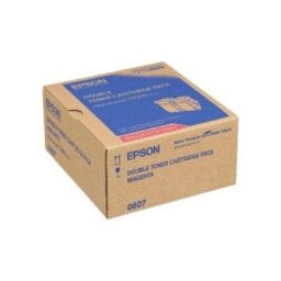 Cartus de toner x2 (15K) Epson 0607 Double Pack Magenta (C13S050607) pentru AcuLaser (AL) C9300 C9300D2TN C9300D3TNC C9300DN C9300DTN C9300N C9300TN