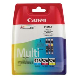 Set cartuse de cerneala Canon CLI-526 CMY (4541B006, CLI526CMY) pentru PIXMA iP4850 iP4950 iX6550 MG5150 MG5250 MG5350 MG6150 MG6250 MG8150 MG8250 MX715 MX885 MX895