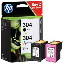 Set cartuse de cerneala HP 304 Black & Color pack (3JB05AE) pentru AMP 130 DeskJet 2600 2620 2622 2630 2632 2633 2634 3720 3730 3732 3733 All in One 3735 3750 3760 3762 Envy 5010 5020 5030 5032 5050