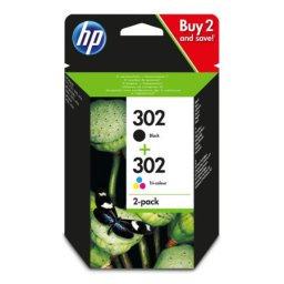 Set cartuse de cerneala HP 302 Black & Color (X4D37AE, HP302) pentru DeskJet 1110 2130 All in One 2132 2134 3630 In 3632 3634 3636 3637 3638 3639 Envy 4511 4512 4516 4520 4522 4523 4524 4525 4526 4527 4528 Officejet 3830 3831 3832 3833 3834 3835 4650 4652