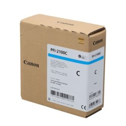 Cartus de Cerneala Canon PFI-2100C Cyan (5267C001AA, PFI2100C) pentru imagePROGRAF GP 2000 4000