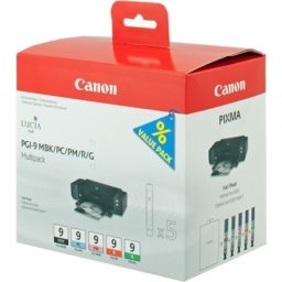 Pachet de cartuse Canon PGI-9 Multipack V2 (1033B013AA, PGI9 MBK/PC/PM/R/G) pentru PIXMA Pro9500 Mark II