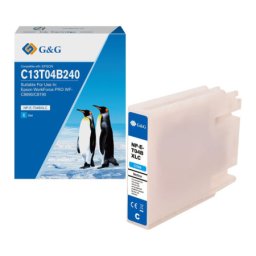 Cartus Premium G&G (4.6K) Epson T04B2 Cyan (C13T04B240) pentru WorkForce Pro WF C8190 C8190D3TWC C8190DTW C8190DTWC C8190DW C8610 C8610DWF C8690 C8690D3TWFC C8690DTWF C8690DTWFC C8690DWF