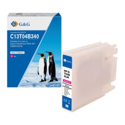 Cartus Premium G&G (4.6K) Epson T04B3 Magenta (C13T04B340) pentru WorkForce Pro WF C8190 C8190D3TWC C8190DTW C8190DTWC C8190DW C8610 C8610DWF C8690 C8690D3TWFC C8690DTWF C8690DTWFC C8690DWF