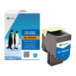 Toner Premium G&G (5K) Lexmark 78C2XC0 Cyan Return Program pentru CS421dn CS521dn CS622de CX421adn CX522ade CX622ade CX625ade CX625adhe