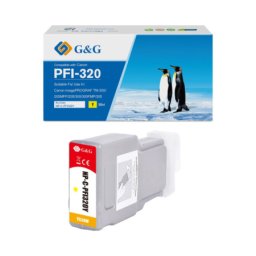 Cartus Premium G&G Canon PFI-320Y Yellow (2893C001, PFI320Y) pentru imagePROGRAF TM 200 205 300 305 GP 250 255 350 355
