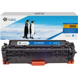 Toner Premium G&G (2.8K) HP 304A Cyan (CC531A, HP304A) pentru Color LaserJet CP2025 CP2025n CP2025dn CM2320fxi CM2320nf