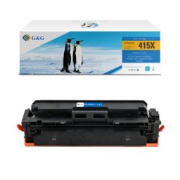 Toner Premium G&G fara chip (6K) HP 415X Cyan (W2031X, HP415X) pentru Color LaserJet Pro M454dn M454dw MFP M479dw M479fdn M479fdw M479fnw
