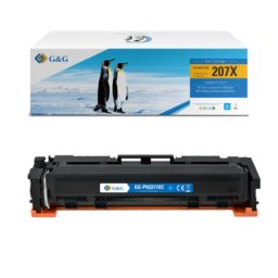 Toner Premium G&G fara chip (2.45K) HP 207X Cyan (W2211X, HP207X) pentru Color LaserJet Pro M255dw M282nw M283fdn M283fdw