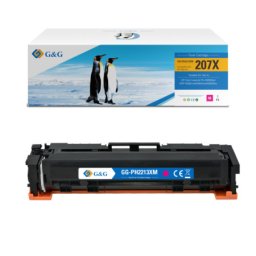 Toner Premium G&G fara chip (2.45K) HP 207X Magenta (W2213X, HP207X) pentru Color LaserJet Pro M255dw M282nw M283fdn M283fdw