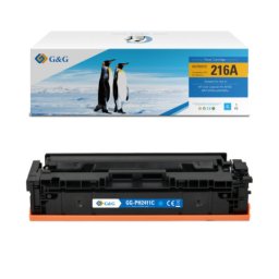 Toner Premium G&G fara chip (0.85K) HP 216A Cyan (W2411A, HP216A) pentru Color LaserJet Pro M155a M155nw M182n M183fw