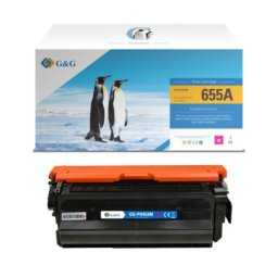 Toner Premium G&G (10.5K) HP 655A Magenta (CF453A, HP655A) pentru Color LaserJet Enterprise M652n M652dn M653dn M653x M681dh MFP M681f Flow M681z M682z