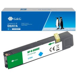 Cartus Premium G&G (6.6K) HP 980 Cyan (D8J07A, HP980) pentru Officejet Enterprise Color Flow X585z X555dn X555xh X585dn X585f
