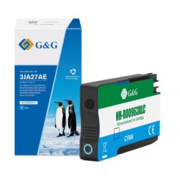 Cartus Premium G&G (1.6K) HP 963XL Cyan (3JA27AE, HP963XL) pentru Officejet Pro 9010 9010e OfficeJet 9012 9012e 9014 9015 9016 9019 9020 9022 9022e 9026