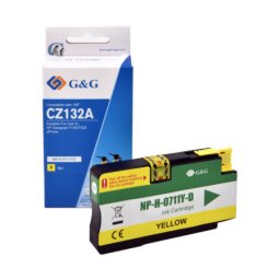 Cartus Premium G&G HP 711 Yellow(CZ132A, HP711) pentru Designjet T120 ePrinter T125 T130 24 in T520 T525 T530 36