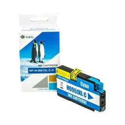 Cartus Premium G&G (1.5K) HP 951XL Cyan (CN046AE, HP951XL) pentru Officejet Pro 251dw 276dw 8100e 8600 e All in One Plus 8610 8615 8620