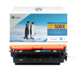 Toner Premium G&G 100% new (9.5K) HP 508X Cyan (CF361X, HP508X) pentru Color LaserJet Enterprise M552dn M553n M553dn M553x Flow MFP M577c M577dn M577f