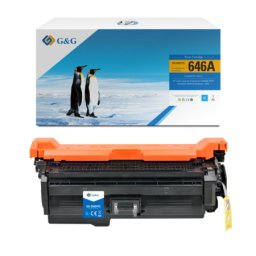 Toner Premium G&G (12.5K) HP 646A Cyan (CF031A, HP646A) pentru Color LaserJet Enterprise CM4540 MFP CM4540f CM4540fskm