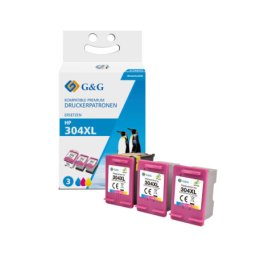 Cartus Premium G&G 3x HP 304XL Color (N9K07AE, HP304XL) pentru AMP 130 DeskJet 2600 2620 2622 2630 2632 2633 2634 3720 3730 3732 3733 All in One 3735 3750 3760 3762 3764 Envy 5010 5020 5030 5032 5050