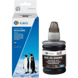 Flacon cerneala Premium G&G Canon 490BK Black (0663C001, GI490BK) pentru PIXMA G1400 G1410 G1411 G2400 G2410 G2411 G3400 G3410 G3411 G4400 G4410 G4411