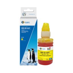 Flacon cerneala Premium G&G flacon mic Canon 40Y Yellow (3402C001, GI40Y) pentru PIXMA G5040 G6040