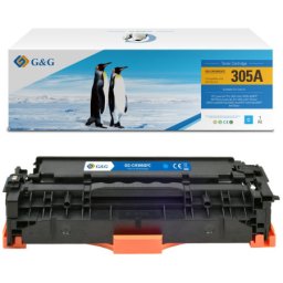 Toner Premium G&G (2.6K) HP 305A Cyan (CE411A, HP305A) pentru LaserJet Pro 400 color M451dw MFP M475dn M475dw 300 M351A M375nw