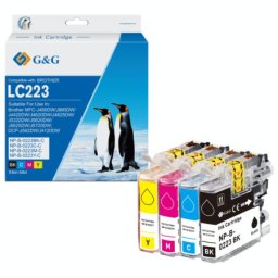 Pachet cartuse premium G&G Brother LC 223 (LC-223, LC223) pentru DCP J562DW J4120DW MFC J4420DW J4620DW J4625DW J480DW J5320DW J5620DW J5625 J5625DW J5720DW J680DW J880DW