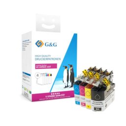 Pachet cartuse premium G&G Brother LC 227 XL CMYK (LC-227XLVALBP, LC227XLVALBP) pentru DCP J4120DW MFC J4420DW J4620DW J4625DW J5320DW J5620DW J5625 J5625DW J5720DW